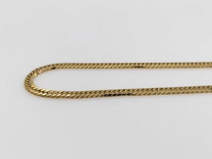 6-sided single 18K gold 20.4g necklace 