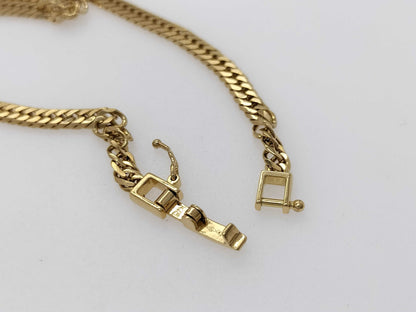 6-sided single 18K gold 20.4g necklace 