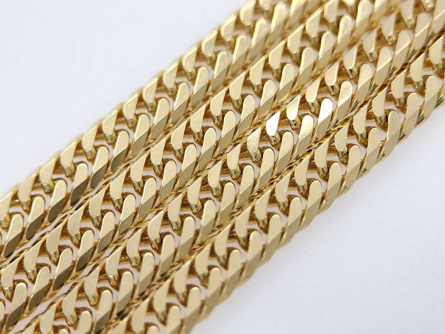 6-sided single 18K gold 20.4g necklace 