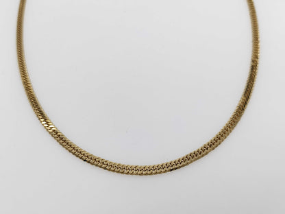 6-sided single 18K gold 20.4g necklace 