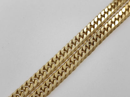 6-sided single 18K gold 20.4g necklace 