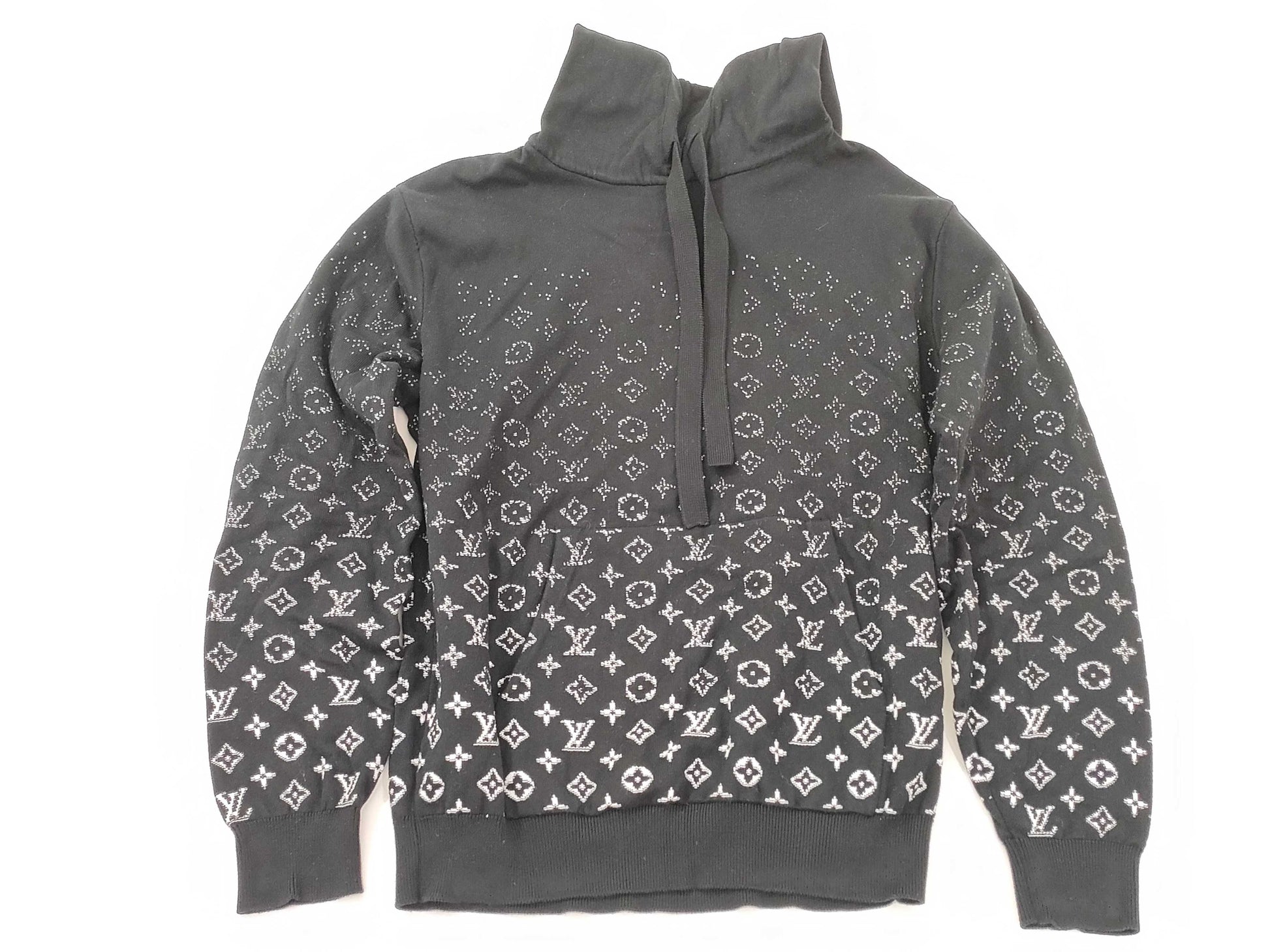 LOUIS VUITTON Monogram Gradient Hoodie Black Top