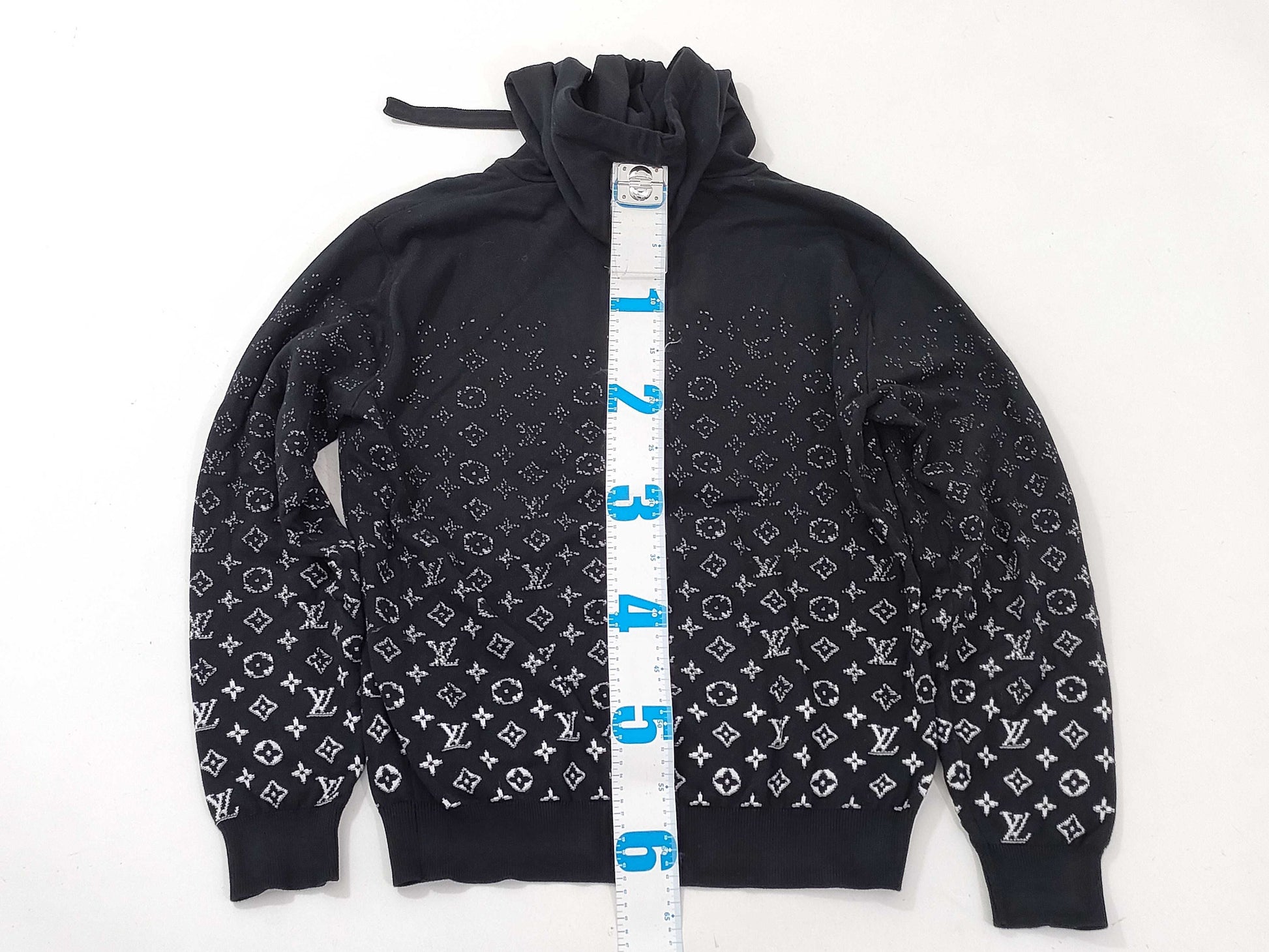 LOUIS VUITTON Monogram Gradient Hoodie Black Top