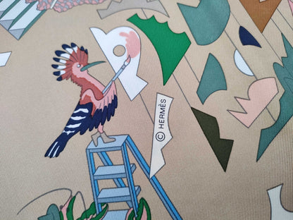HERMES Carre Carre 90/Academy Ipika Scarf