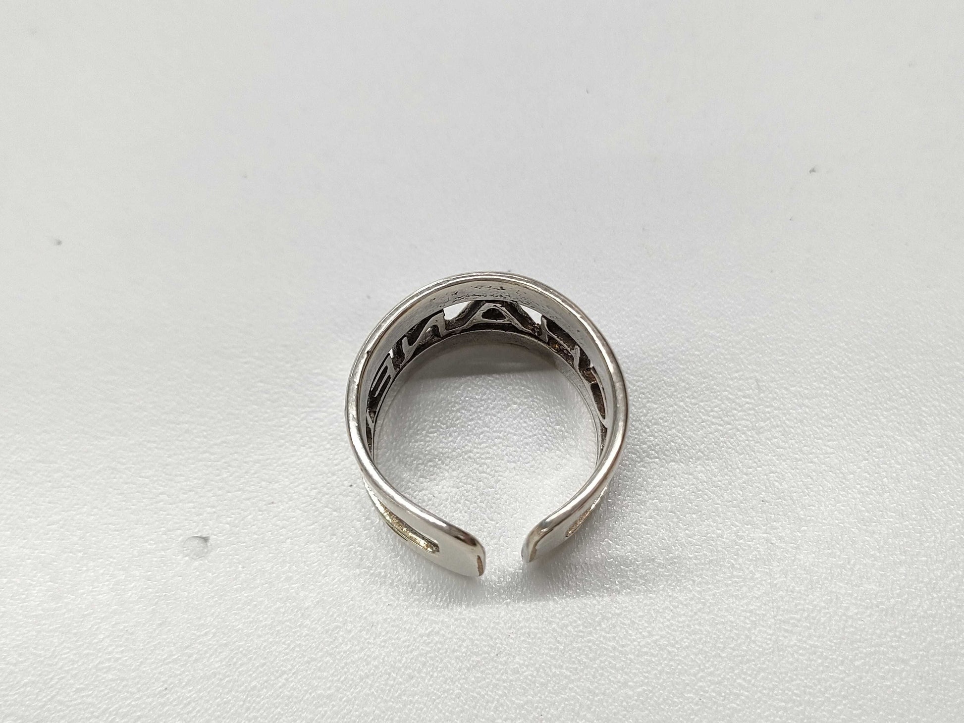 CHANEL Silver Logo Ring
