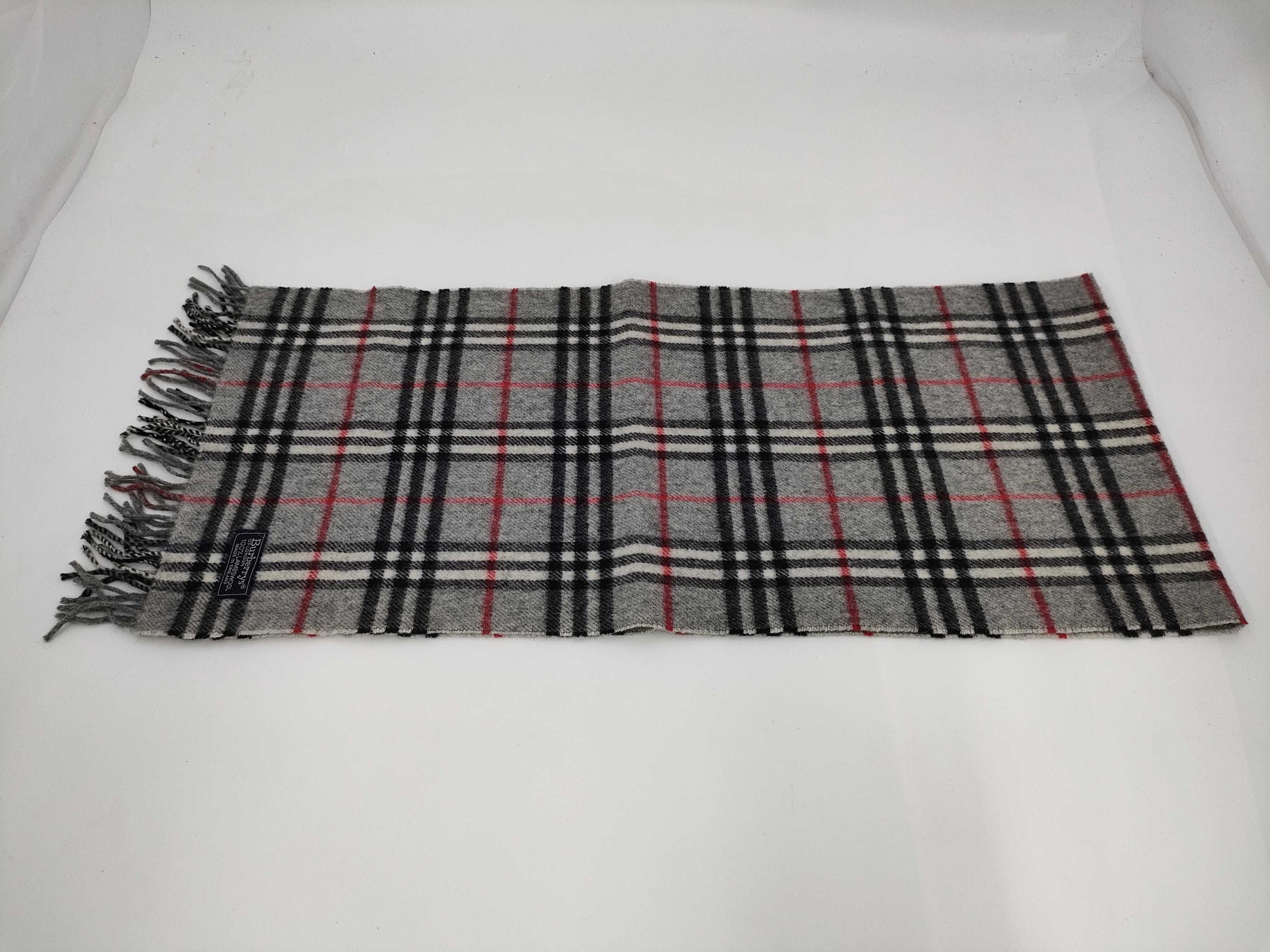 BURBERRY Scarf/Nova Check/Gray/Wool Scarf