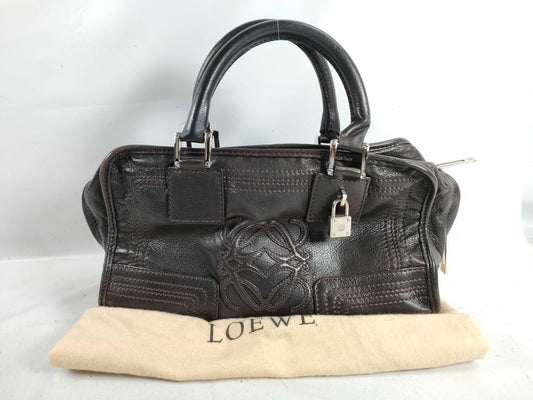 LOEWE Amazona 28 Dark Brown Handbag