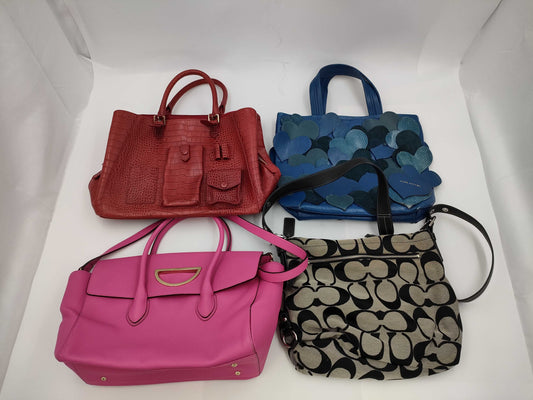 COACH Signature Handbags: 2 Samantha Thavasa bags and 1 Marc Jacobs bag. Total of 4 handbags.