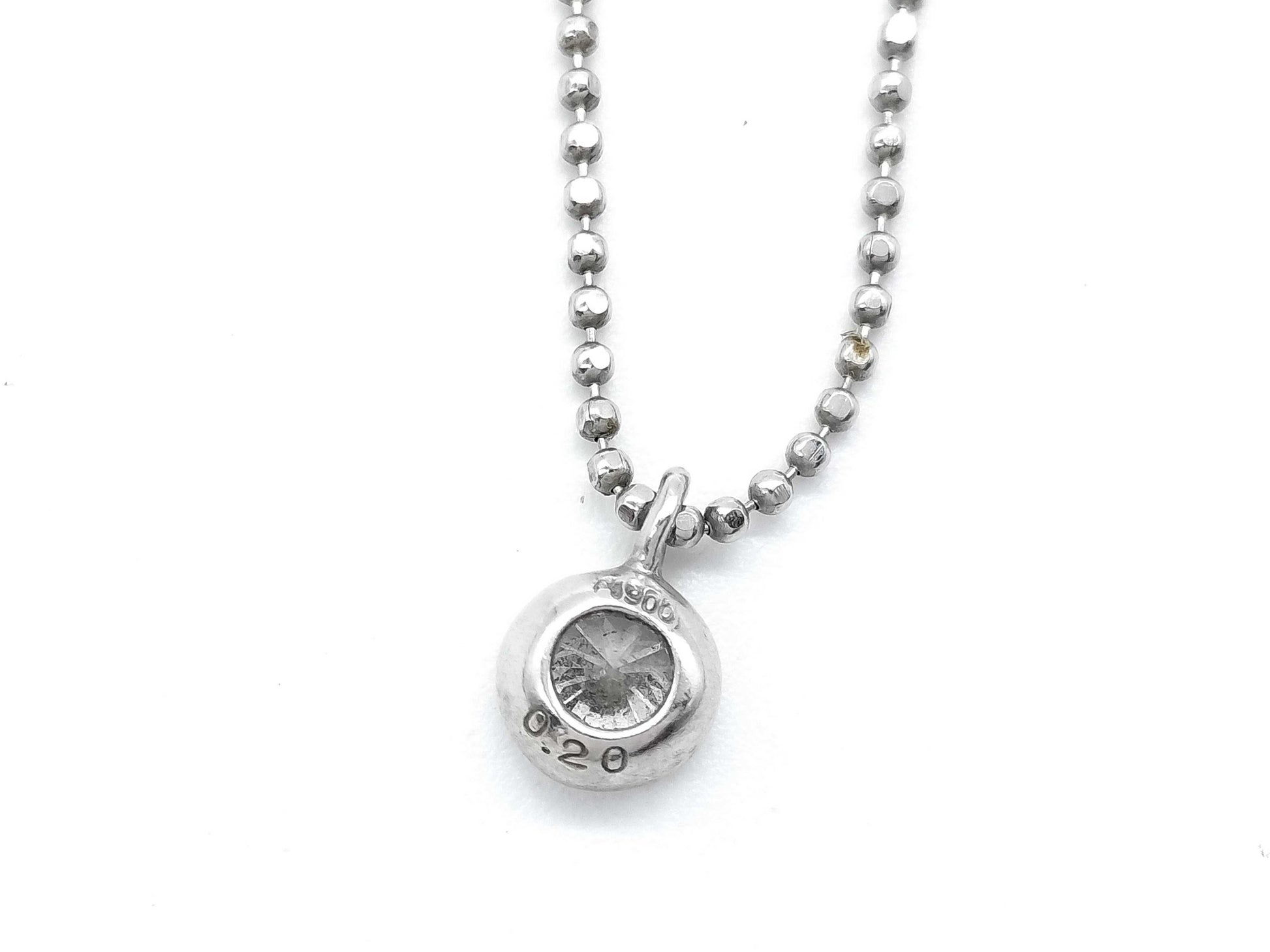 D0.20ct PT900/850 2.7g Necklace 
