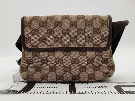 GUCCI GG Canvas Waist Pouch 92543 001998 Shoulder Bag