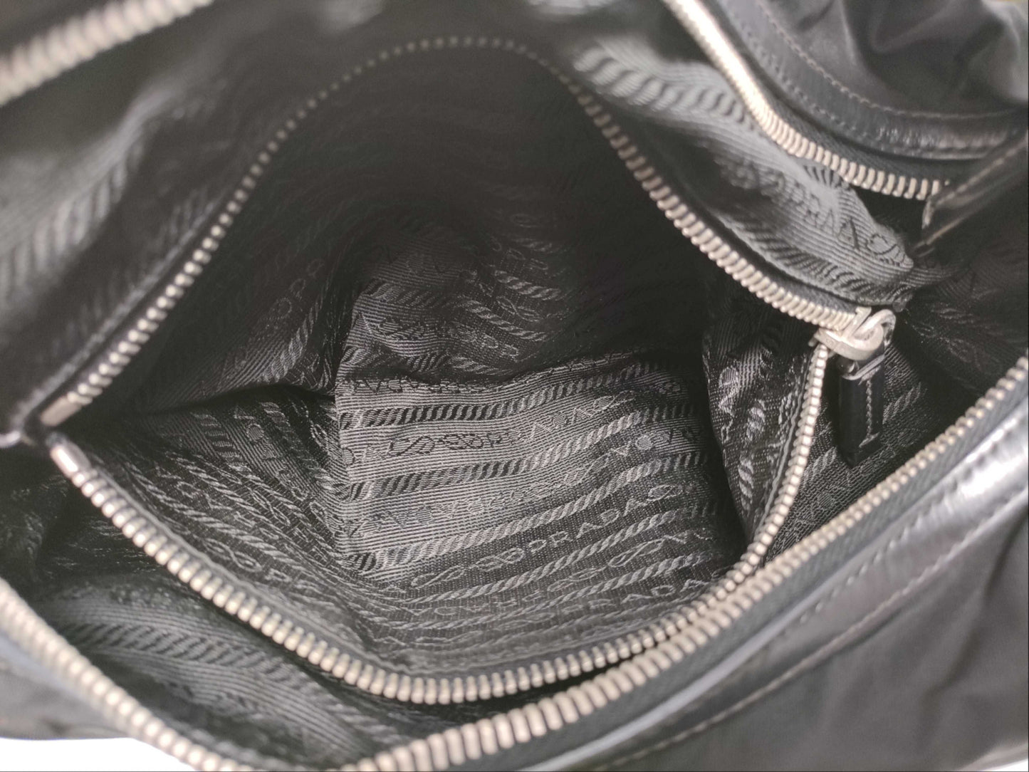 PRADA Nylon One-Shoulder Bag/Center Milan Logo Shoulder Bag