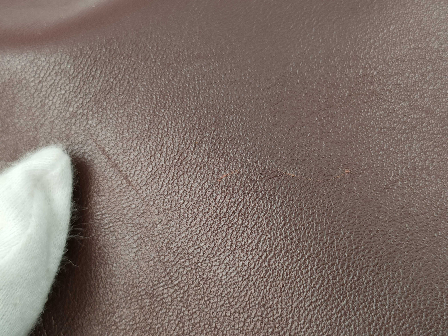 CELINE Trio Leather Shoulder Bag in Wine Red