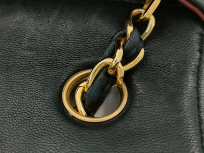 CHANEL Lambskin Matelasse Chain Shoulder Turnlock Shoulder Bag