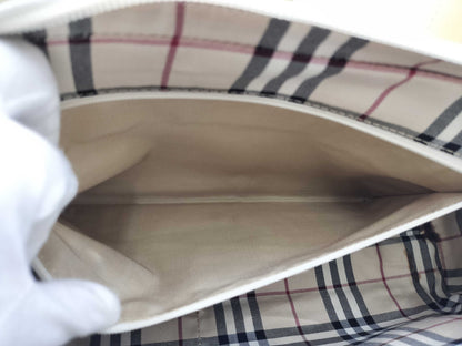 BURBERRY Leather/White/Tote Bag Handbag