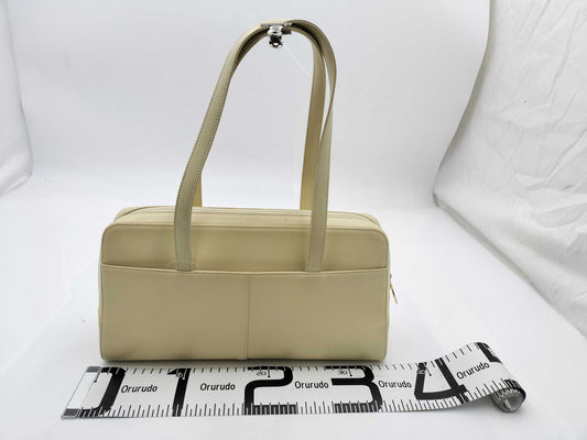 BURBERRY Leather/White/Tote Bag Handbag