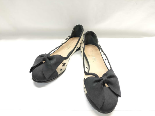 CHANEL Ballet Flats Coco Mark Pumps