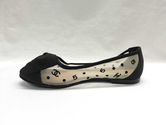 CHANEL Ballet Flats Coco Mark Pumps