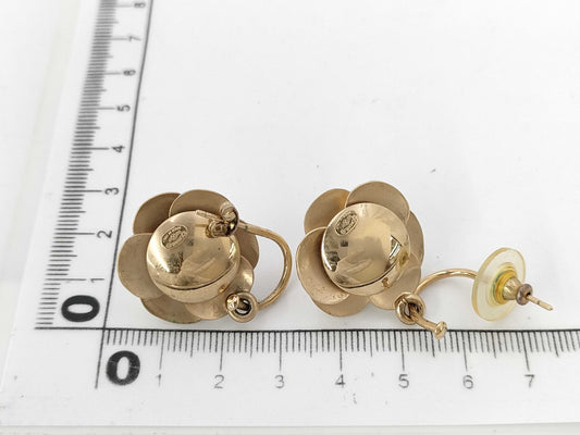 CHANEL Camellia Hoop Earrings 02P Earrings