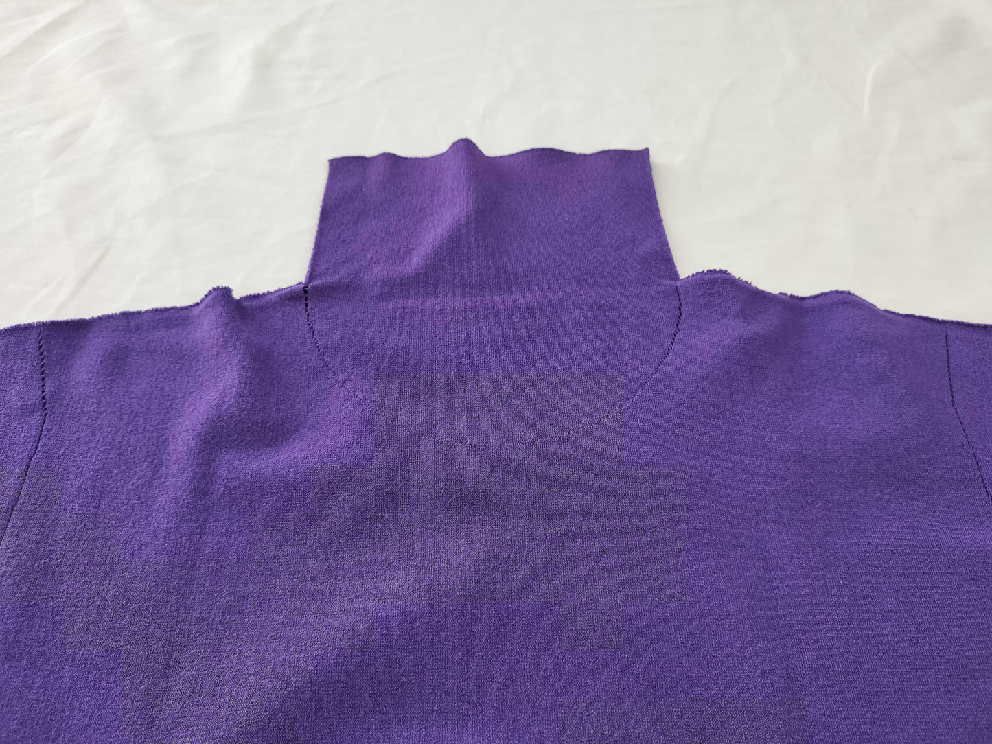 ISSEY MIYAKE Women's Tops Purple Turtleneck T-Shirt