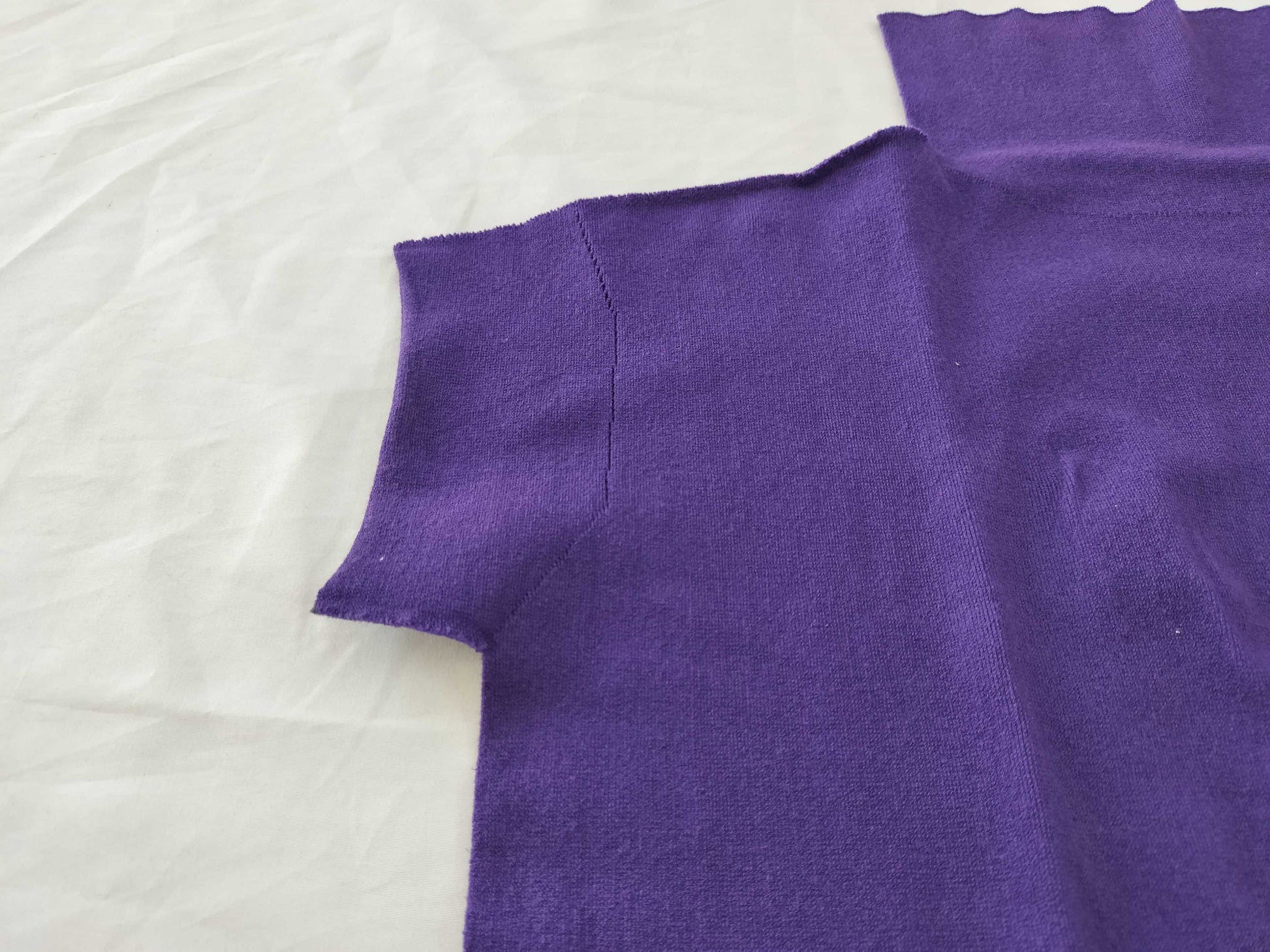 ISSEY MIYAKE Women's Tops Purple Turtleneck T-Shirt