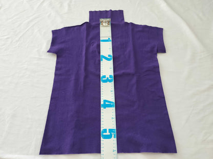 ISSEY MIYAKE Women's Tops Purple Turtleneck T-Shirt