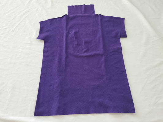 ISSEY MIYAKE Women's Tops Purple Turtleneck T-Shirt