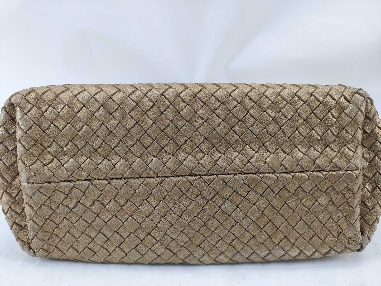 BOTTEGA VENETA Intrecciato 925 Plate Gold Tote Cabas MM Tote Bag