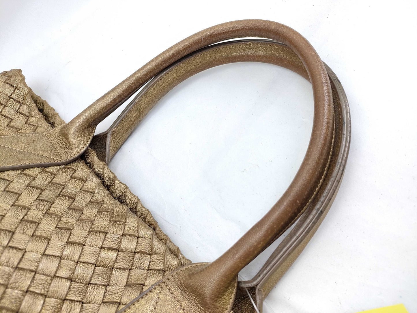 BOTTEGA VENETA Intrecciato 925 Plate Gold Tote Cabas MM Tote Bag