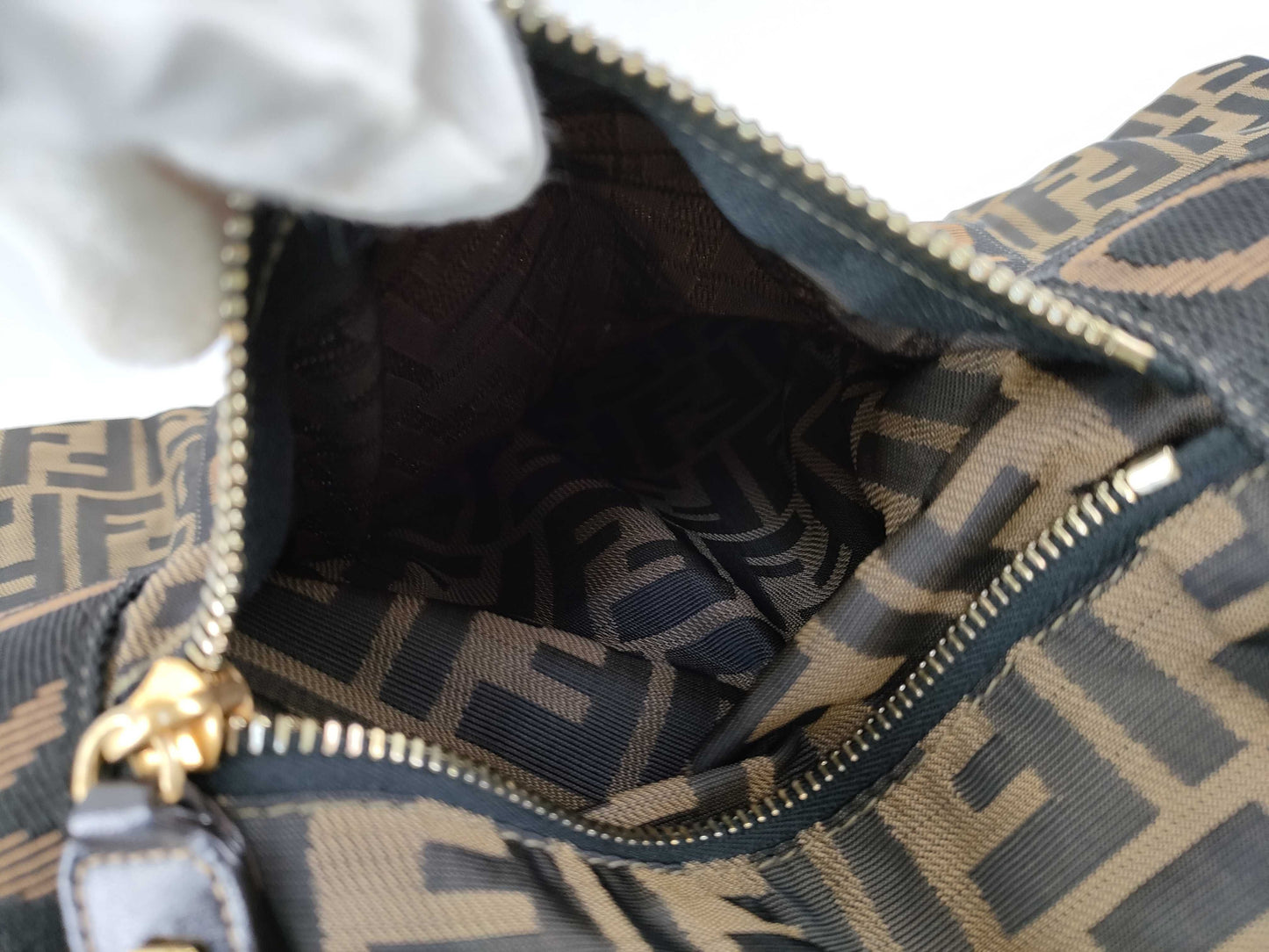 FENDI Zucca Boston Bag