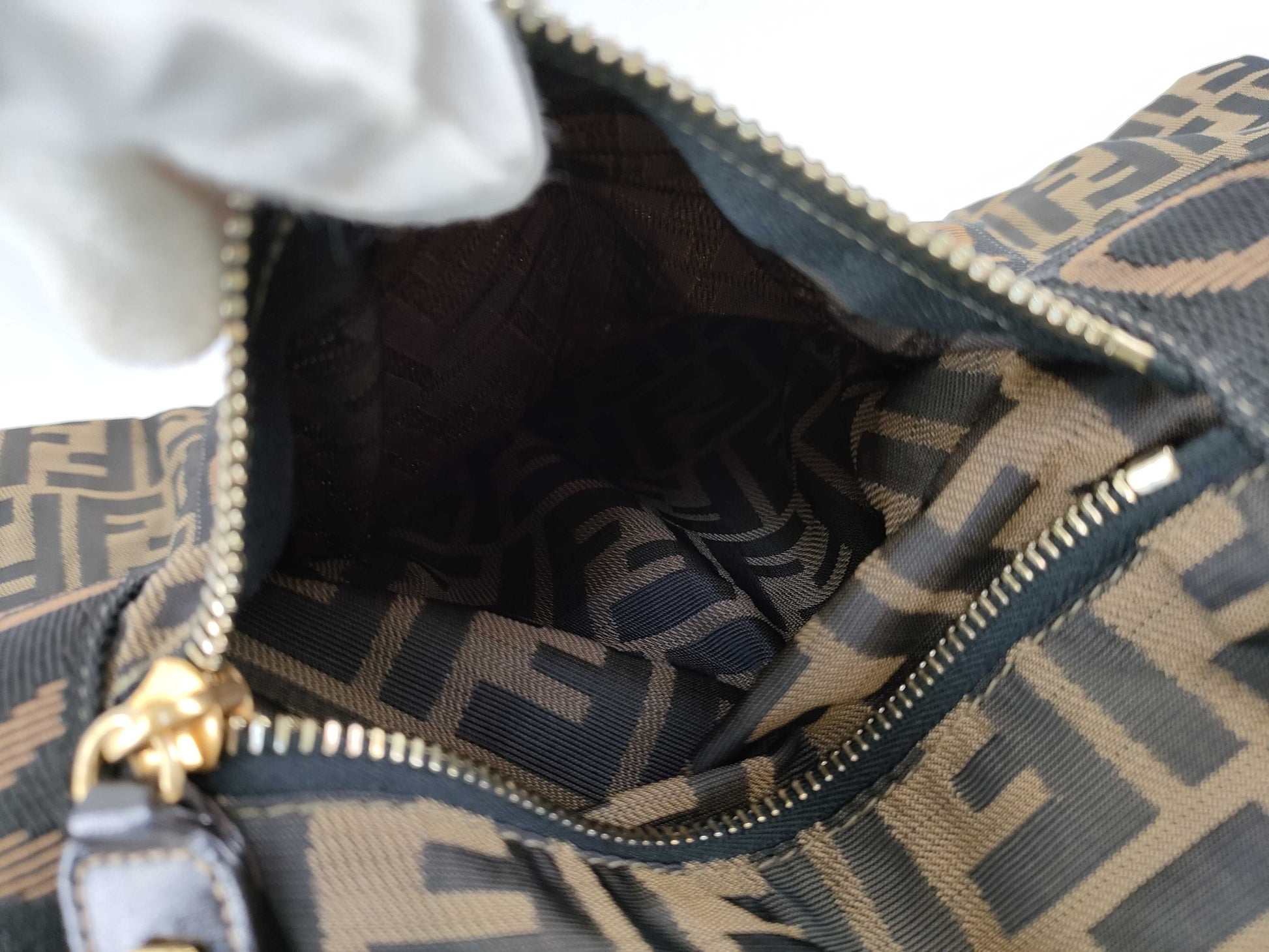 FENDI Zucca Boston Bag