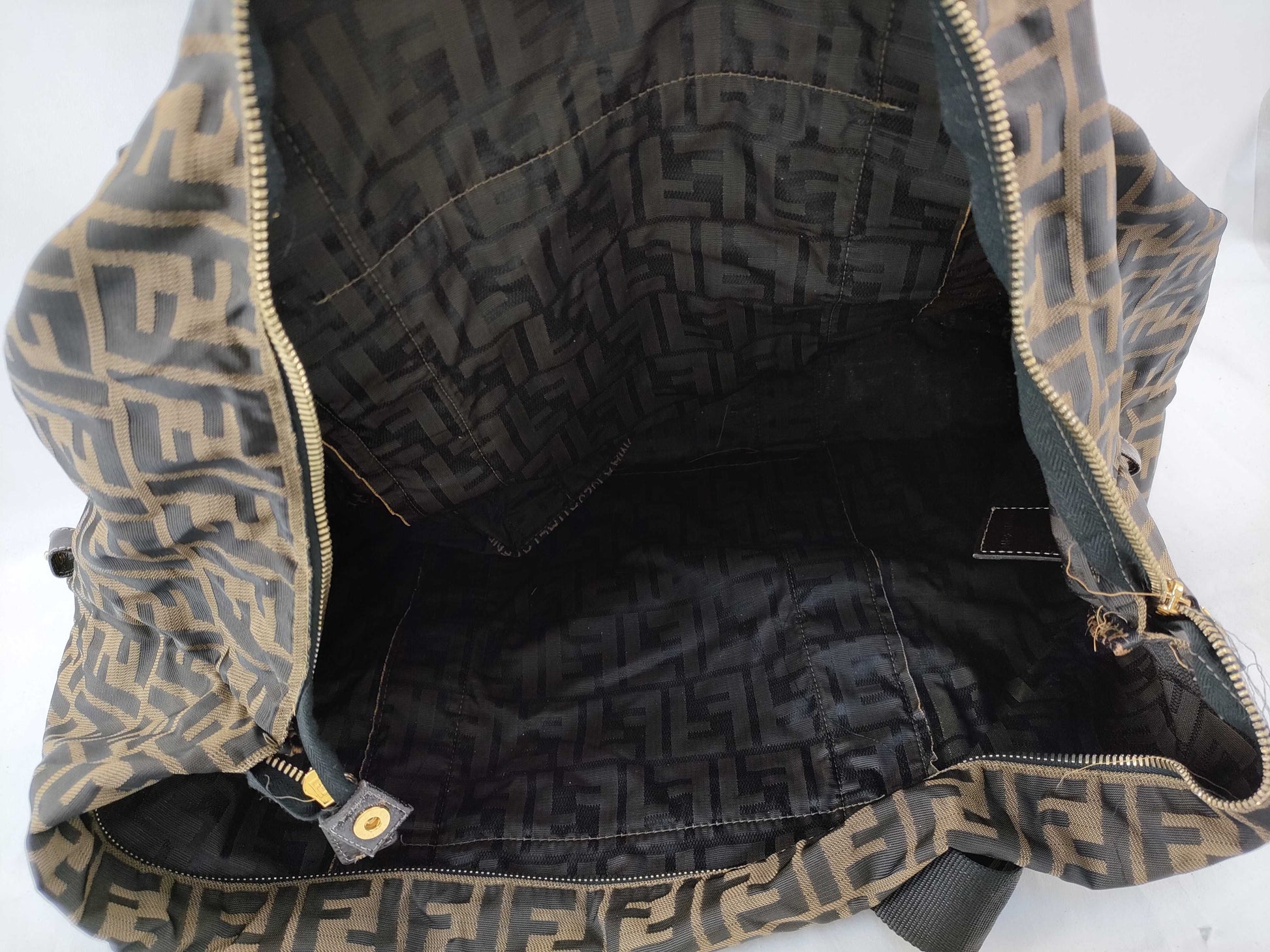 FENDI Zucca Boston Bag