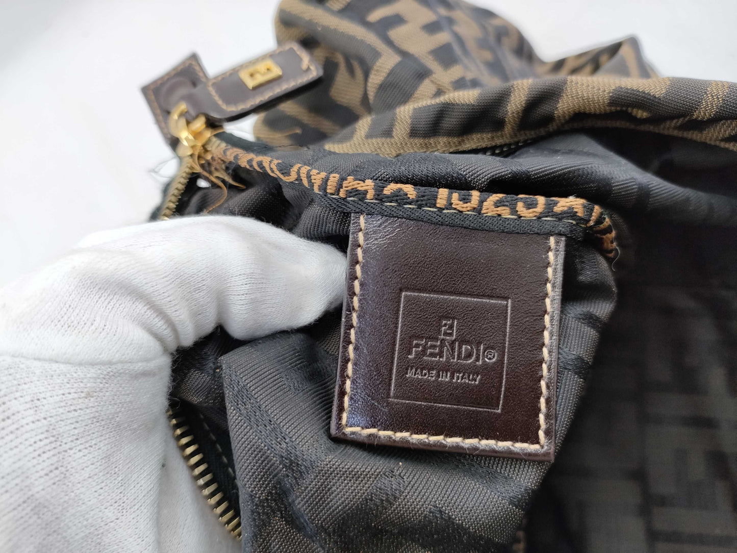 FENDI Zucca Boston Bag