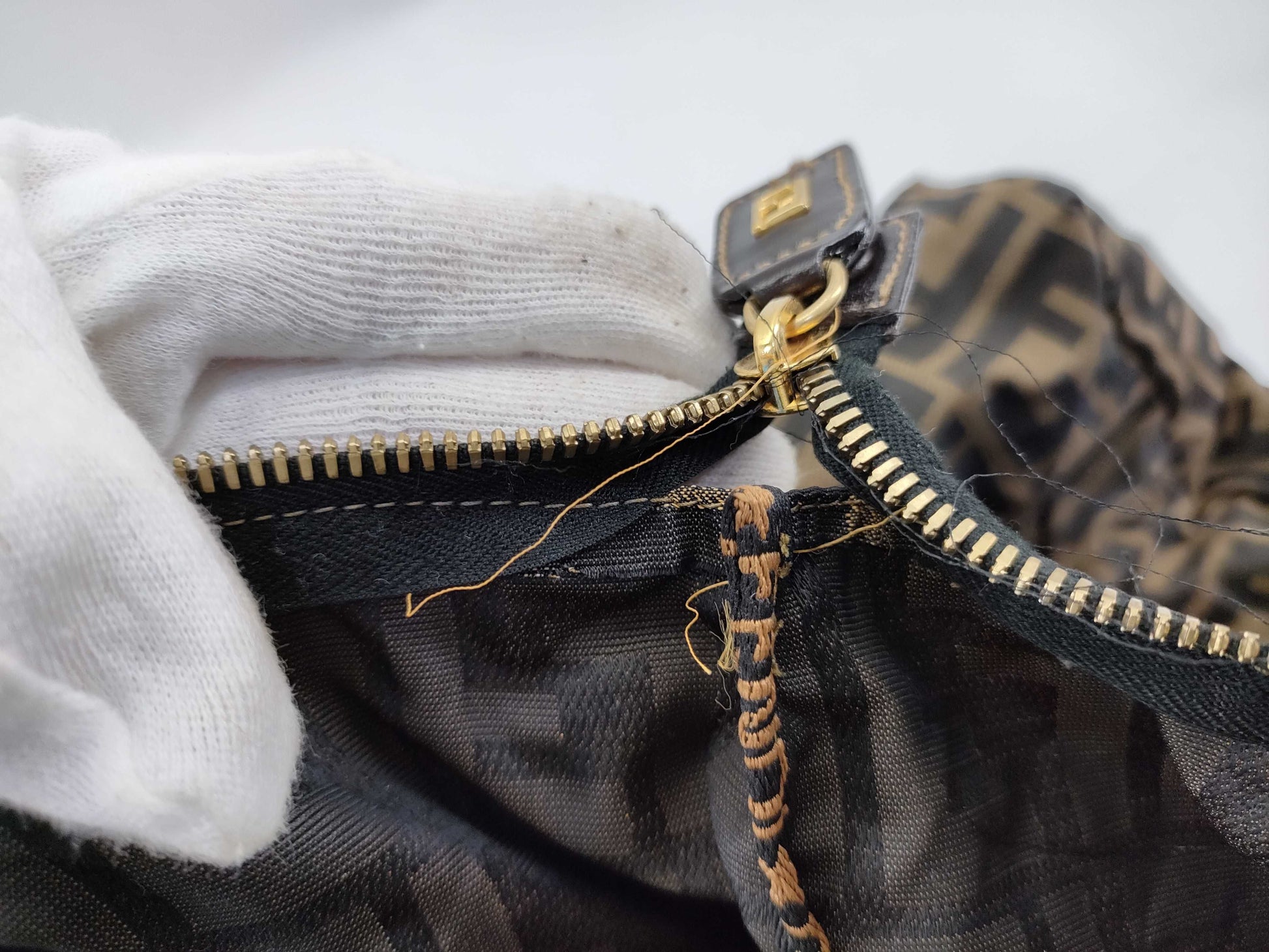 FENDI Zucca Boston Bag
