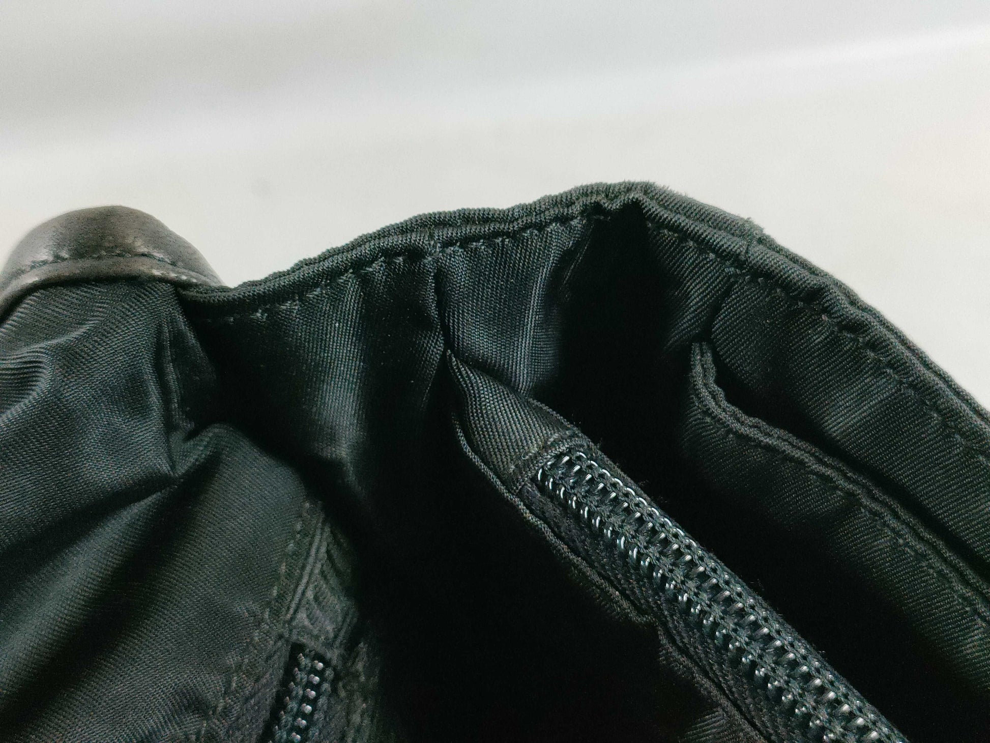 PRADA Nylon Nylon and Leather Tote Bag