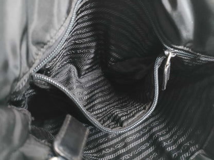 PRADA Nylon Nylon and Leather Tote Bag