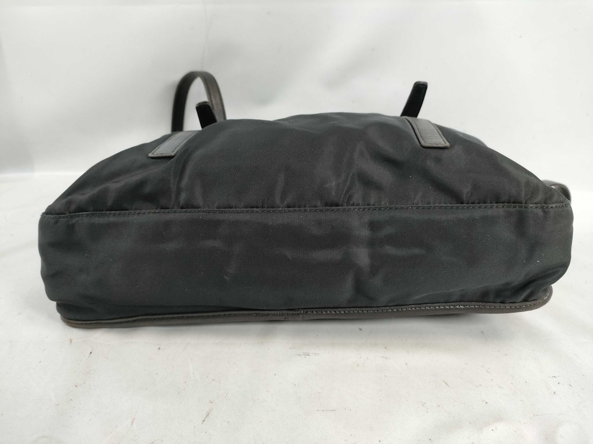 PRADA Nylon Nylon and Leather Tote Bag