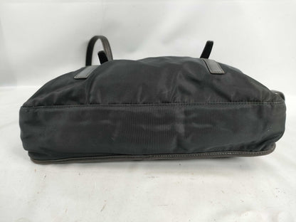 PRADA Nylon Nylon and Leather Tote Bag