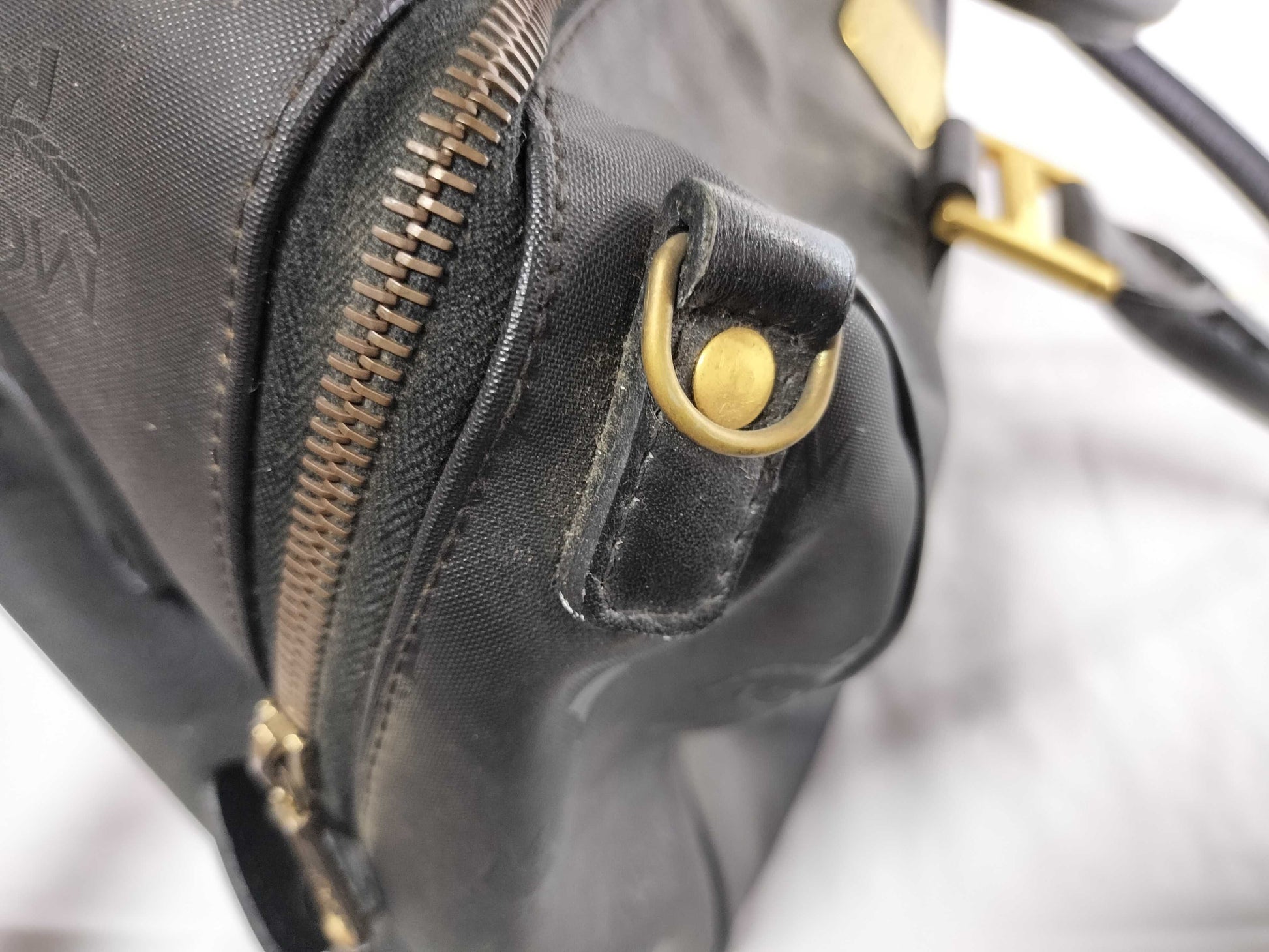 MCM Nylon x Leather Black Boston Bag Boston Bag