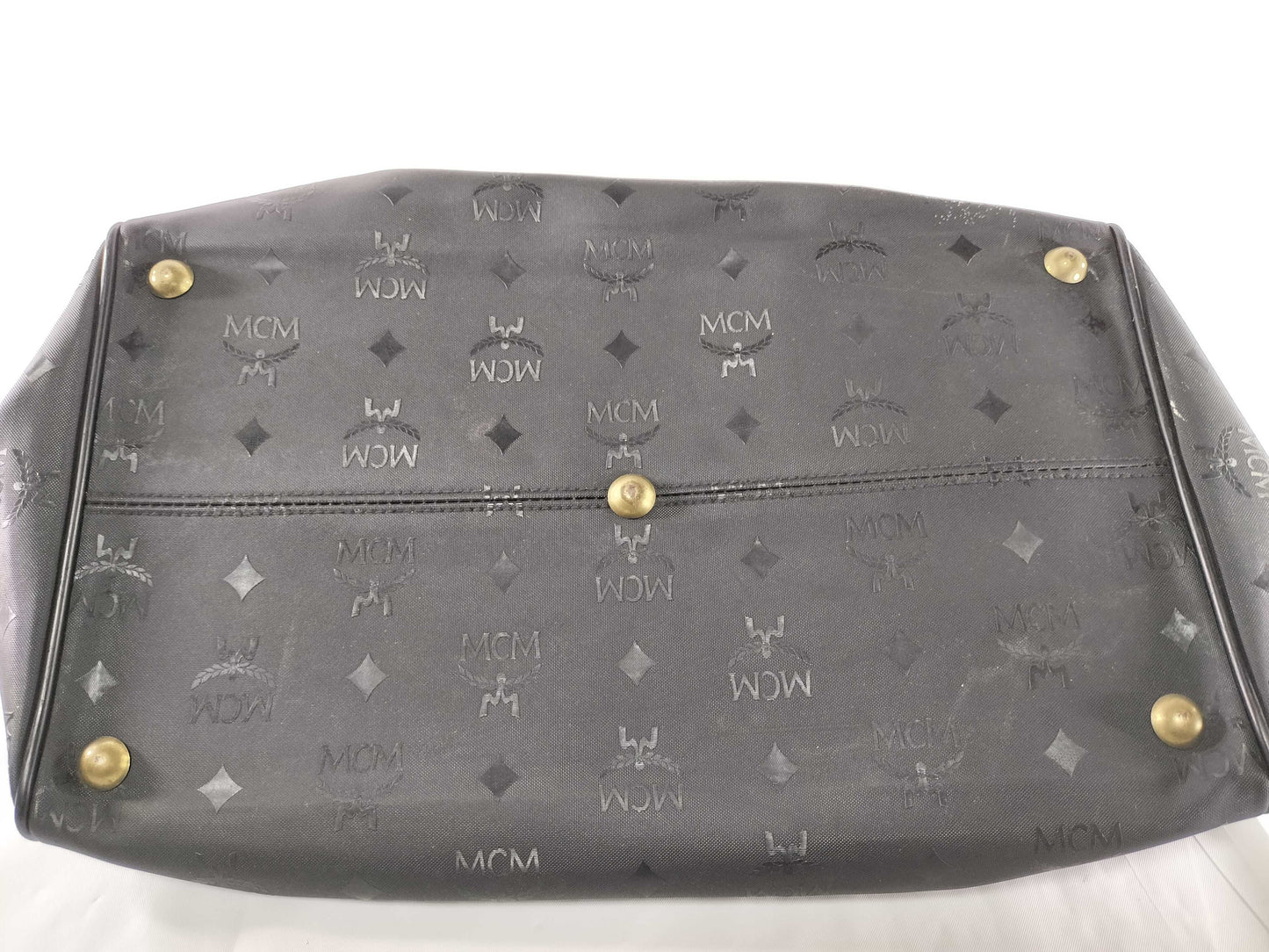 MCM Nylon x Leather Black Boston Bag Boston Bag