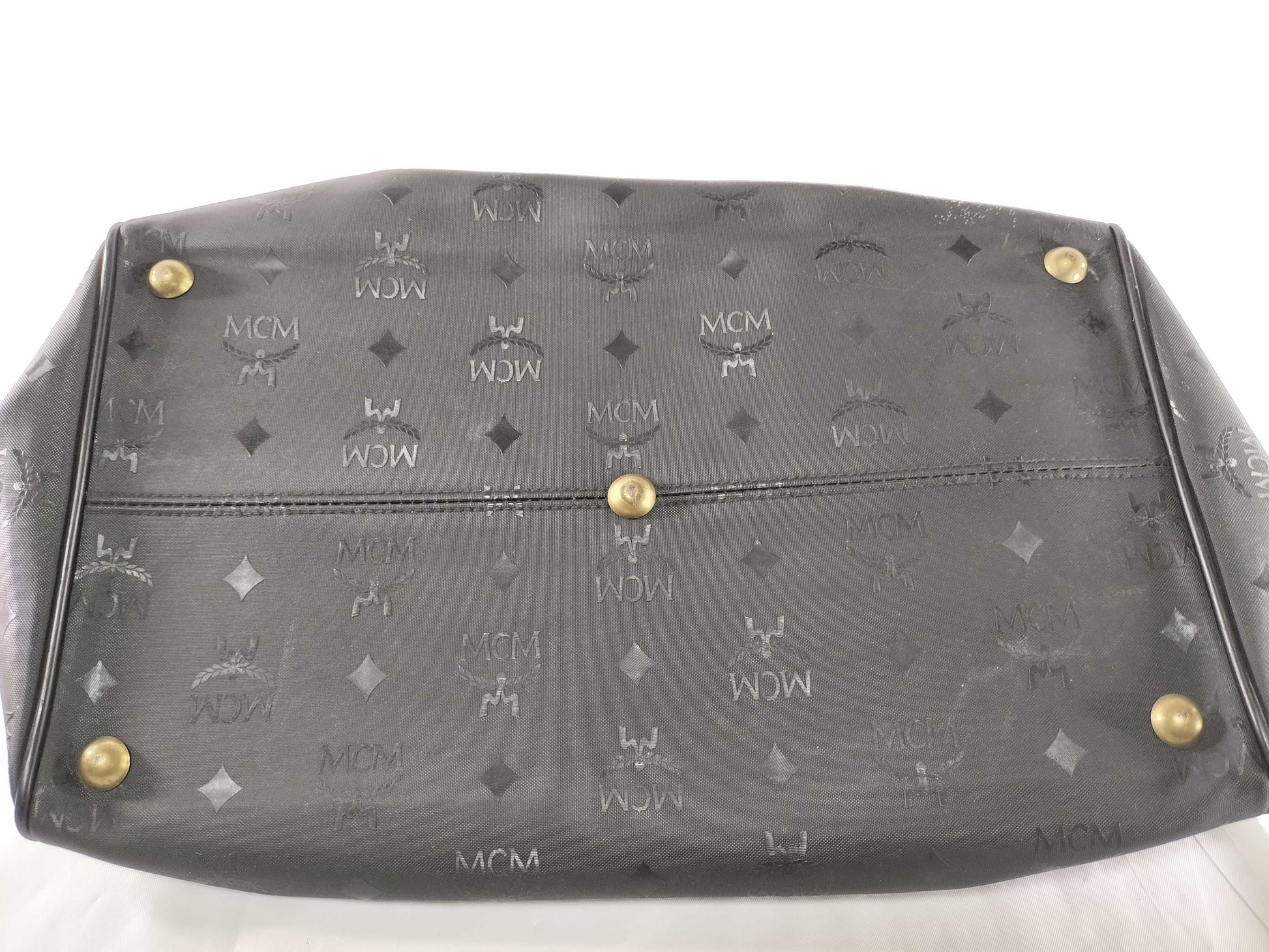 MCM Nylon x Leather Black Boston Bag Boston Bag
