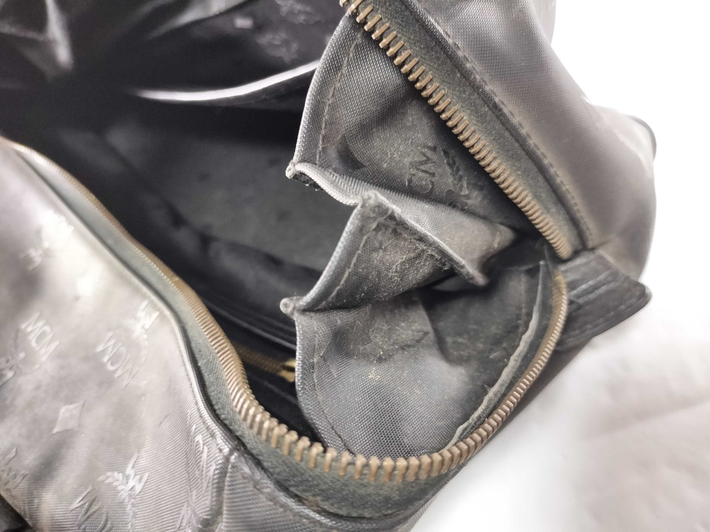 MCM Nylon x Leather Black Boston Bag Boston Bag