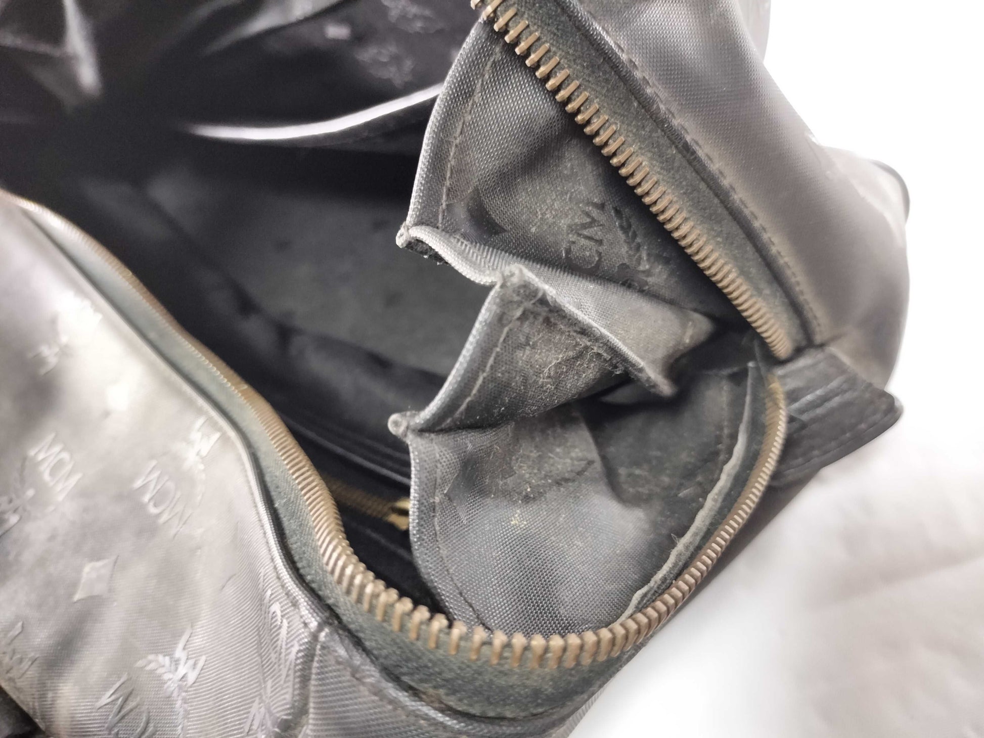 MCM Nylon x Leather Black Boston Bag Boston Bag