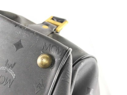 MCM Nylon x Leather Black Boston Bag Boston Bag