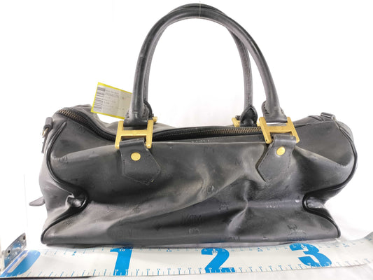 MCM Nylon x Leather Black Boston Bag Boston Bag