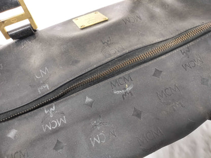 MCM Nylon x Leather Black Boston Bag Boston Bag