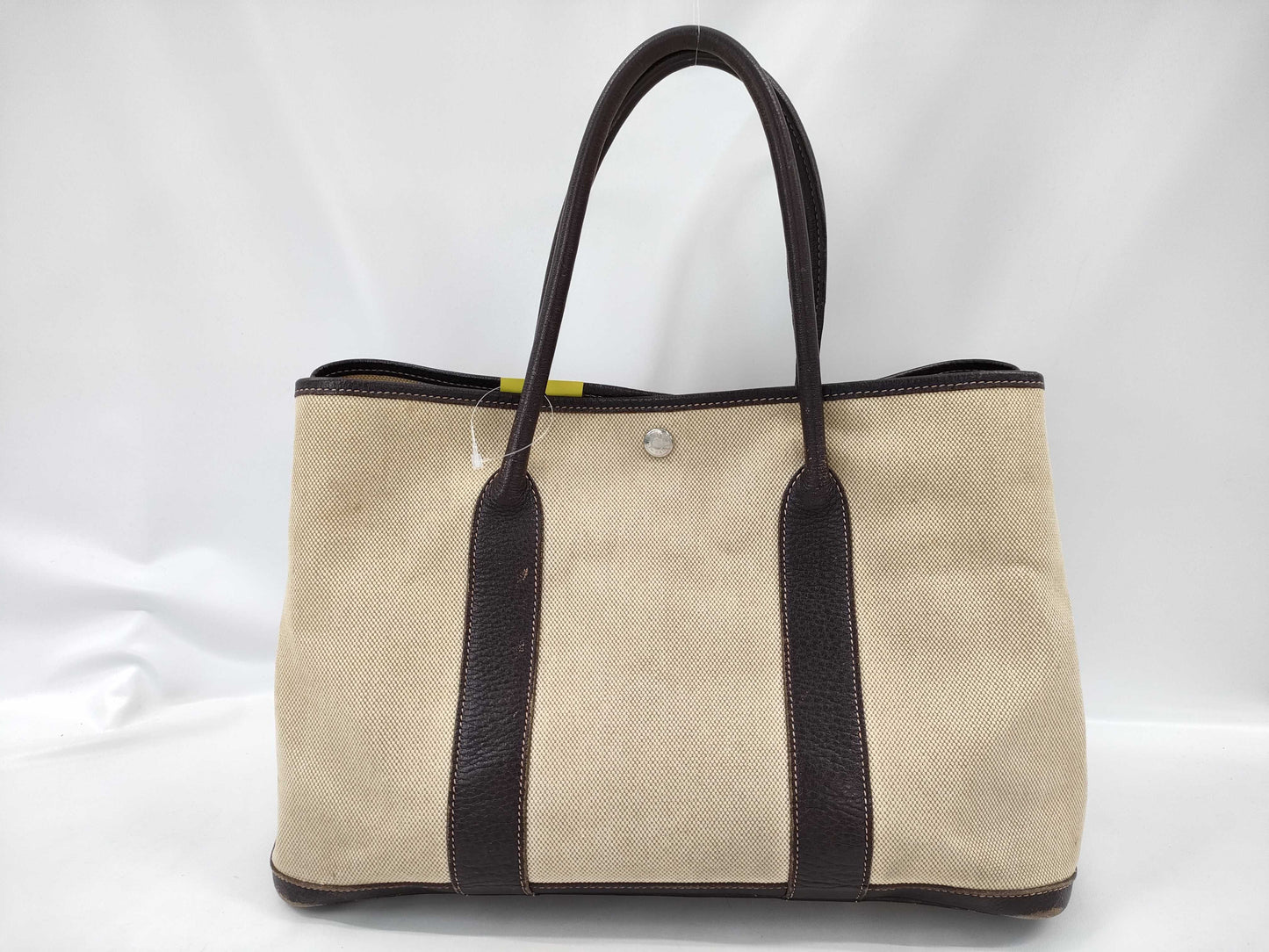 HERMES? G Garden Party Toile H GM Tote Bag Handbag