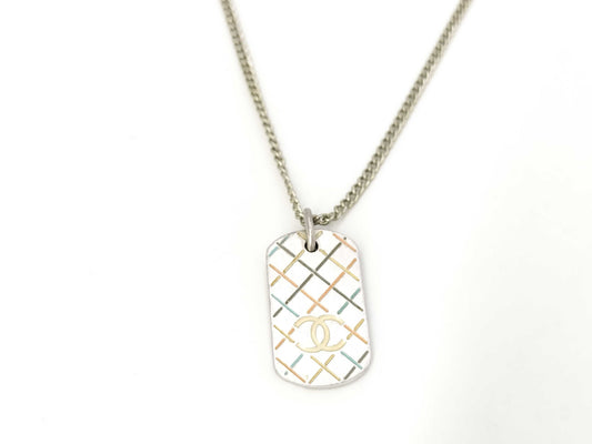 CHANEL Coco Mark Matelasse 05P Necklace