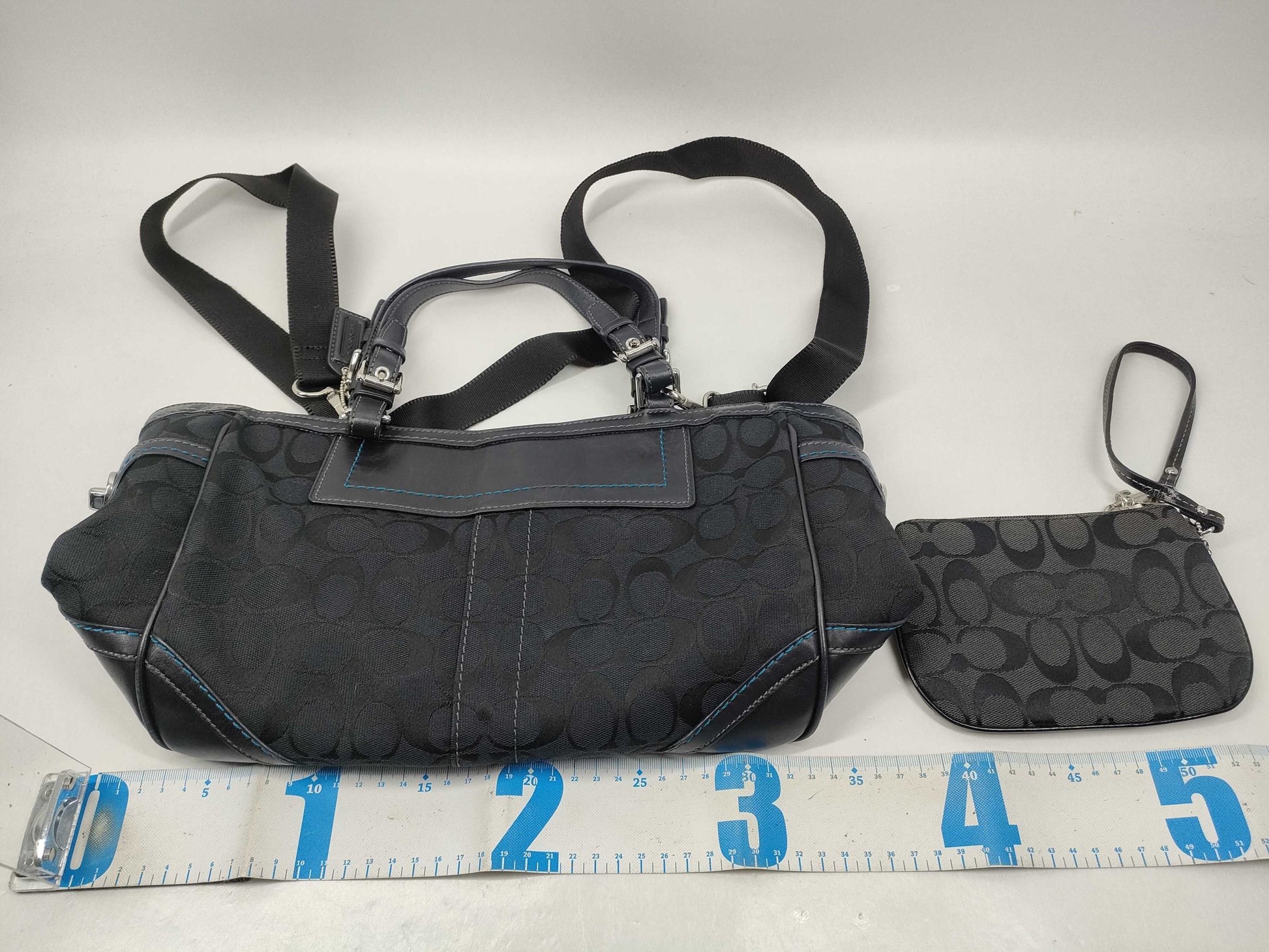 COACH Signature Bag/Pouch Set of 4 Tote Bags