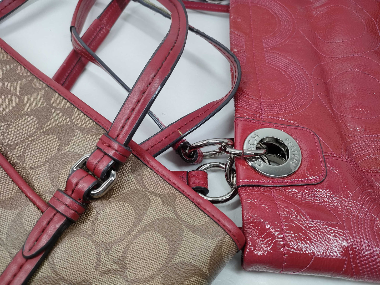 COACH Signature Bag/Pouch Set of 4 Tote Bags