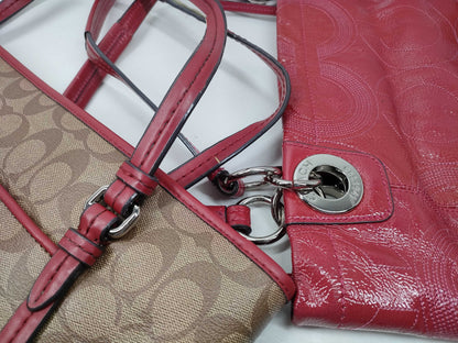 COACH Signature Bag/Pouch Set of 4 Tote Bags